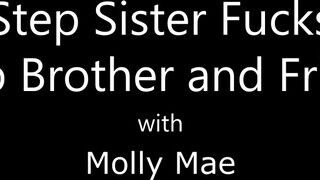 Molly Mae a gigantikus tőgyes nevelő húgi a  tesóval meg a haverjával kúr édeshármasban - sexbrother.hu